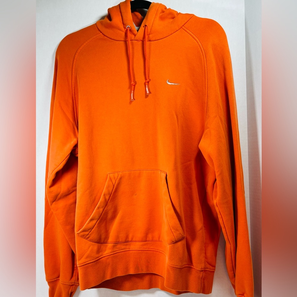 Womens Y2K NIKE Orange Hoodie Hooded Sweatshirt MD Medium
